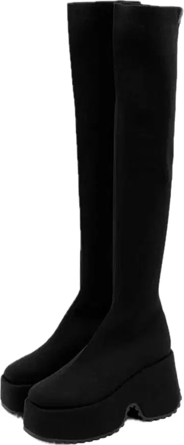 grl 그레일 스트레치 니트 통굽 롱 부츠 [zr1194] 23cm