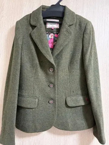 영국 Ness 테일러드 자켓 UK 12 올리브 그린