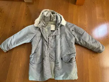 PRACT 그레이 N3-B 플라이트 자켓 퍼 포함