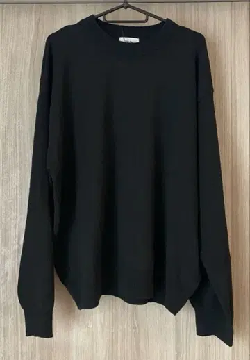 WETTEMPT 울 MIX 크루넥 스웨터 니트 블랙 미사용품