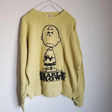 PEANUTS 찰리 브라운 맨투맨 스누피 복각 SNOOPY