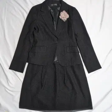 새상품급 INDIVI 셋업 블랙 자켓 스커트 40