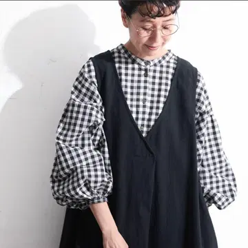 새상품급 soul berry 소울베리 돌담 깅엄 체크 블라우스 M 사이즈