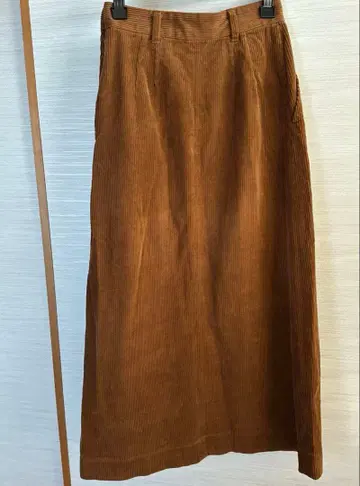 유나이티드 애로우즈 코듀로이 카멜 롱 스커트