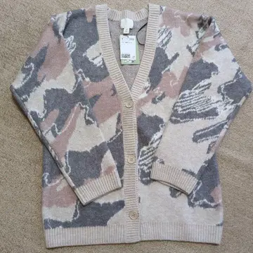 새상품 H&M 카모플라쥬 패턴 가디건 XS