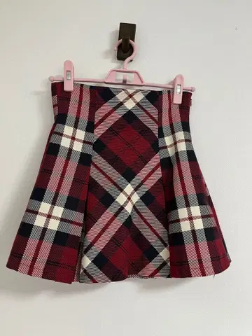 미셸 마카롱 체크 무늬 슬림 레그 스커트