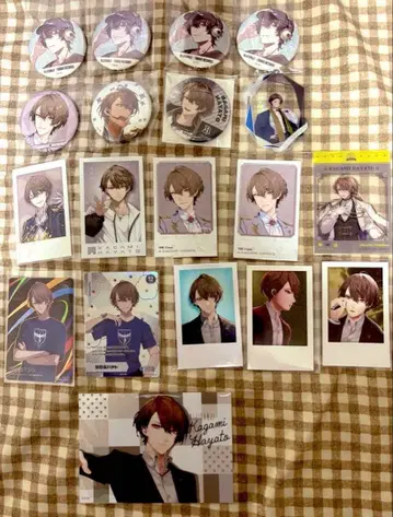 니지산지 카가미 하야토 캔뱃지 종이류 묶음 판매