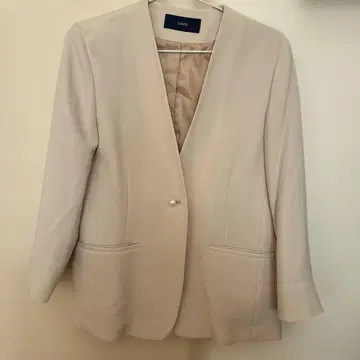 가격 인하 SHIPS 노카라 자켓 페플럼 베이지 38