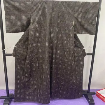 6582 브라운 계열  기모노 순수 실크