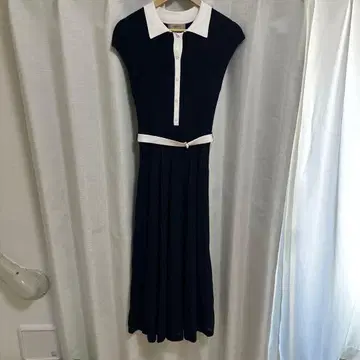 네이비 니트 원피스 반팔