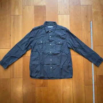 Ron Hermn 그레이 긴팔 셔츠 코튼 혼방