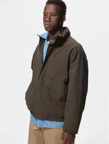 [ UNIQLO ] 윈드프루프 스탠드 블루종