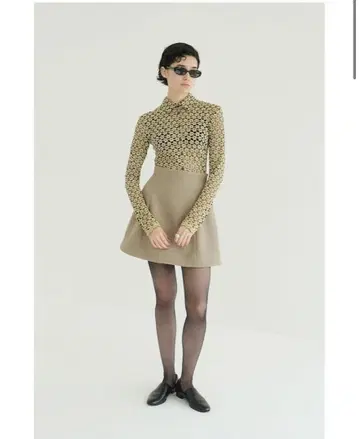 클라네 3D FLOWER LACE SHIRT