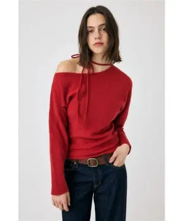 MOUSSY 마우지 원 숄더 스웨터