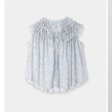 페이즐리 컷 자카드 블라우스