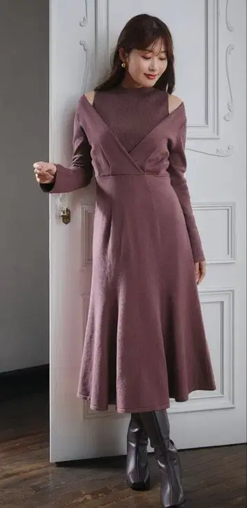 Cache-Coeur Layered Knit Dress