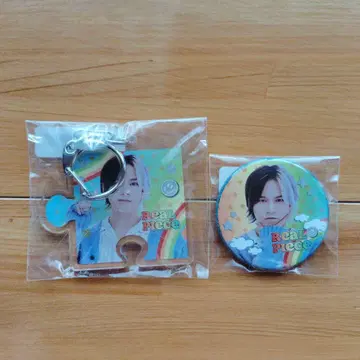 리얼피스 카쵸 JUNON 퍼즐형 키링 & 캔뱃지 세트