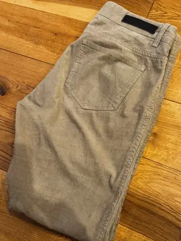 Drawer 베이지 코듀로이 슬림핏 팬츠