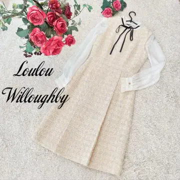 [택 포함 새상품] 루르 빌리 팬시 체크 트위드 원피스 아나이