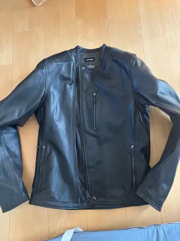 KADOYA 블랙 가죽 라이더 자켓