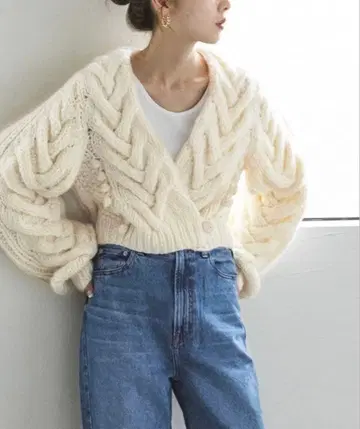 venit NOBLE 별주 핸드 니트 가디건
