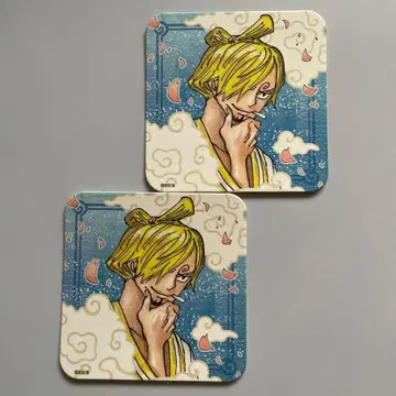 원피스 ONE PIECE 상디 코스터 2장