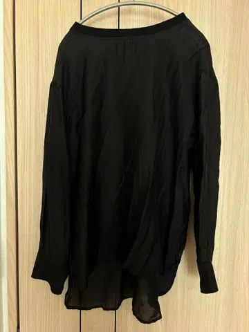 시스루 블랙 롱 셔츠