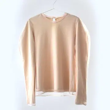 CLANE 시스루 베이지 긴팔 상의