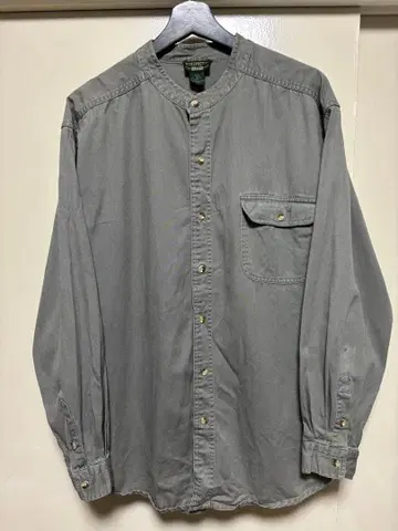 KENSINGTON ROAD 워크 셔츠 노카라 셔츠 긴팔 셔츠