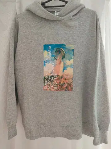 모네 양산 쓰는 여자 후드티 ART MUSEUM 여성용 L