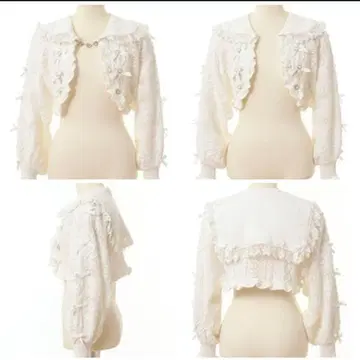 LIZLISA 미니 가디건 [ 화이트 ]