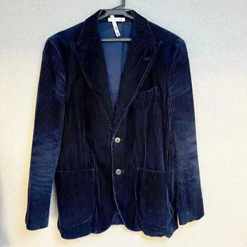에토네 네이비 코듀로이 테일러드 자켓