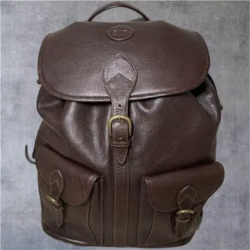 BAR 가죽 백팩 브라운 천연 가죽 고급 소가죽 대용량