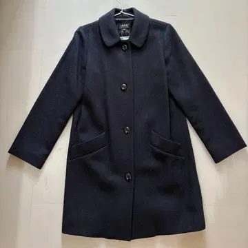 APC 울 코트 네이비