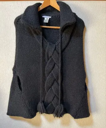 폴앤조 시스터 니트 판초 블랙