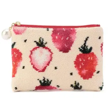 새상품 페이 스트로베리 도트 티슈 파우치