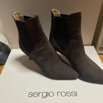 세르지오 로시 브라운 사이드 고어 부츠 새상품급