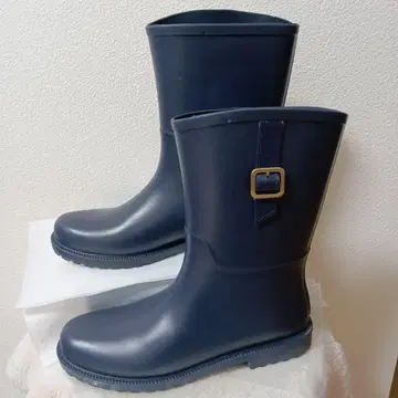 NUOVO 네이비 밴딩 버클 레인부츠 장화 XL