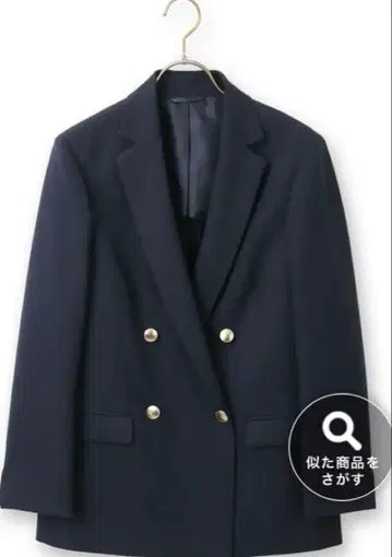 네이비 더블 브레스트 테일러드 자켓