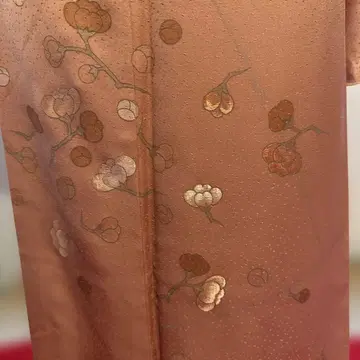 핑크 꽃무늬 호몬기 실크