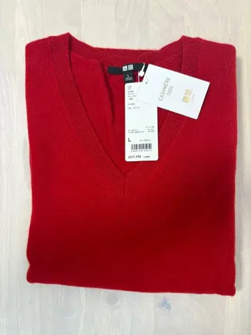 택 포함 새상품 유니클로 캐시미어 니트 L