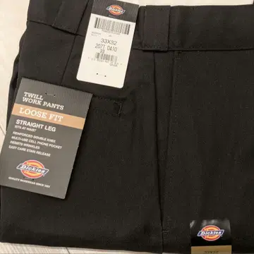 택 포함 새상품 디키즈 DICKIES 더블니 블랙 33 32