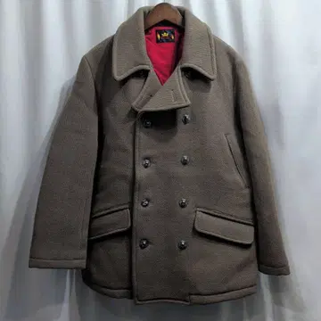 고품질 스컬진스 메탈 버튼 울 P 코트 40/L