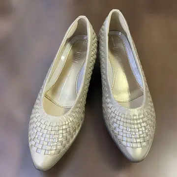 샴페인 컬러 메쉬 편직 펌프스 23.5cm