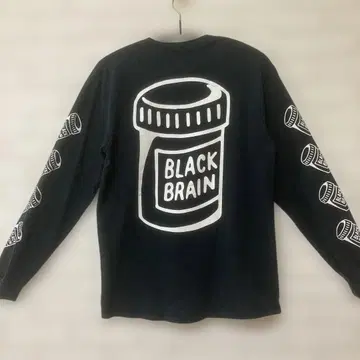 BLACK BRAIN 블랙브레인 백 프린트 롱T 구제 의류