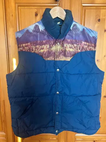 다운 베스트 전사 사진 빈티지 초레어 레어 네이비