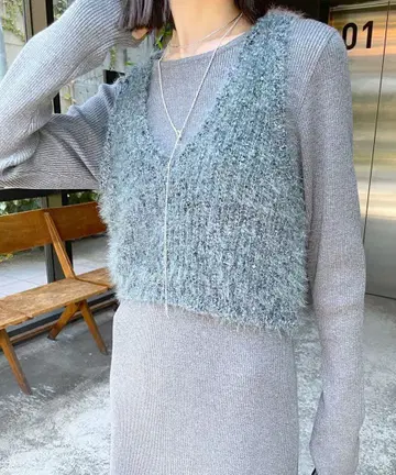 [ mystic ] 니트 베스트 원피스
