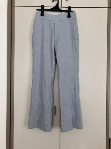 스픽 앤 스팬 슬랙스 플레어 팬츠 센터 프레스 울 혼방