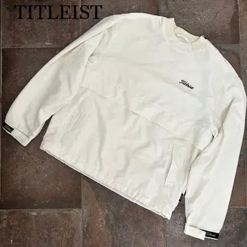 TITLEIST 긴팔 풀오버 속기모 화이트 남성용 골프