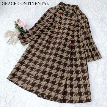 [ 그레이스 콘티넨탈 ] 울 코트 하운드투스 카멜 아우터 방한 S